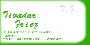 tivadar fricz business card